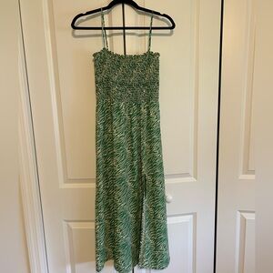 Resa Ashley Green White Midi Dress Size Small